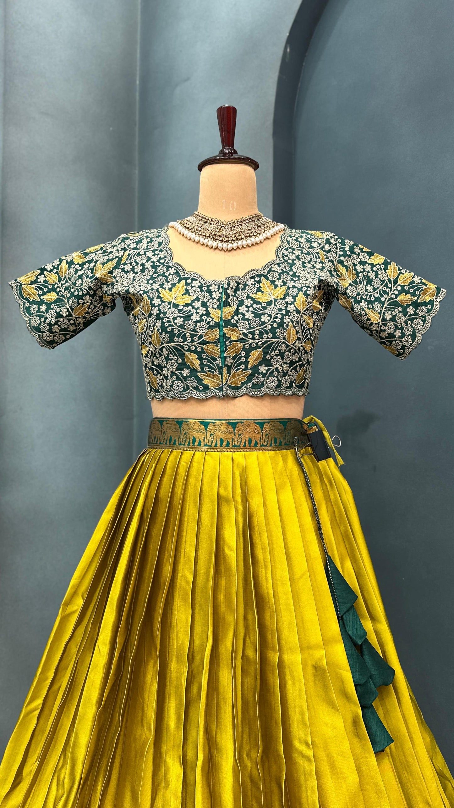 Kanchipattu silk embroidered beautifully lehenga
