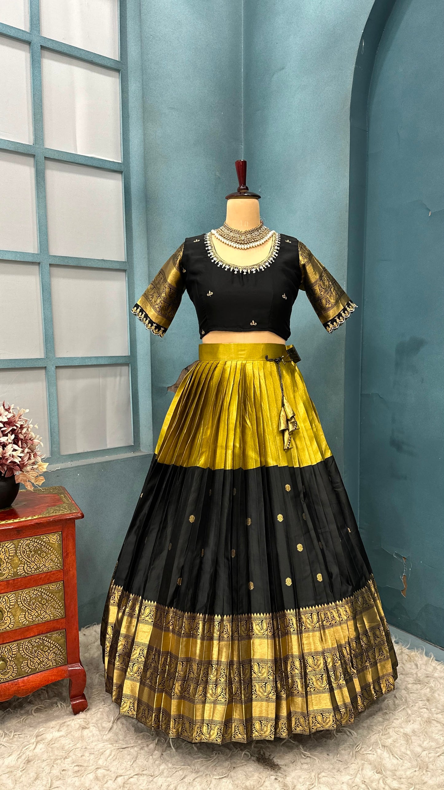 Kanjipuram tissue silk Designer Lehenga