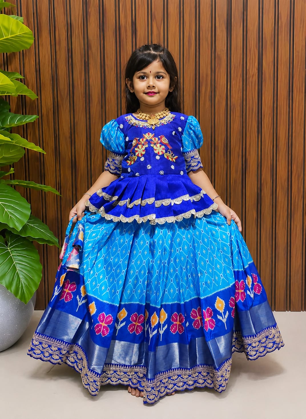 Kids ikkat style cute wear sets