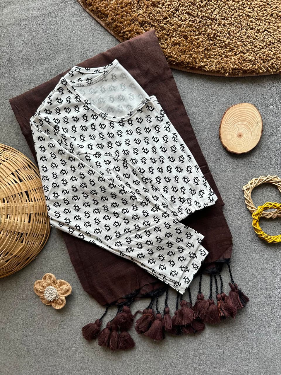 Khadi Streachable cotton stitched blouse