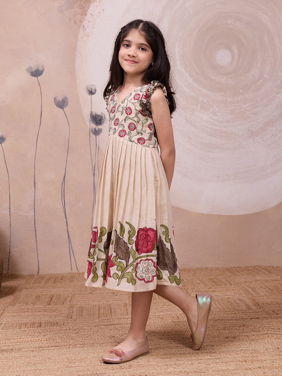 Kids Kalamkari crafted gowns