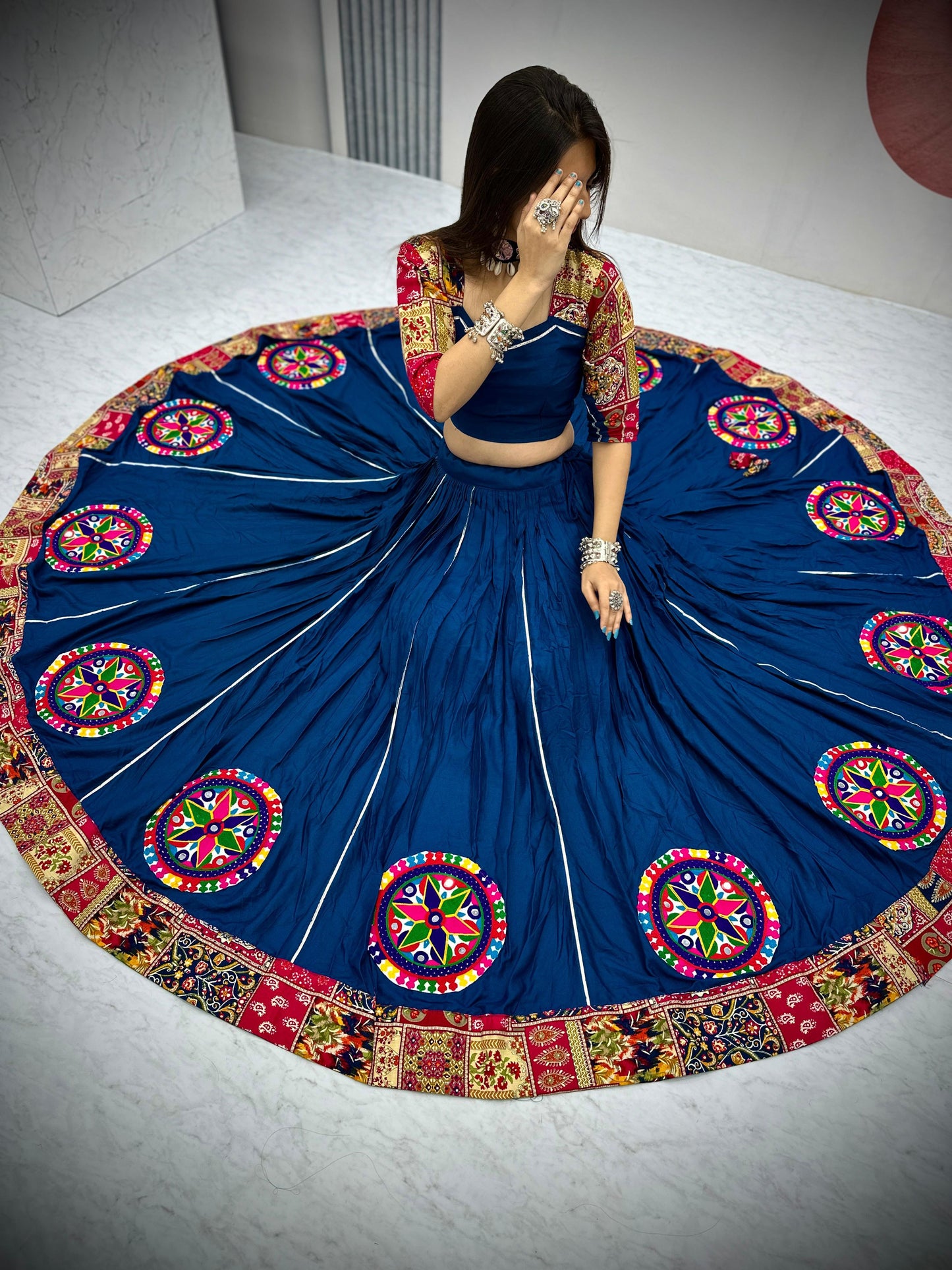 Navarathri dance lehenga Pure Cotton Dance