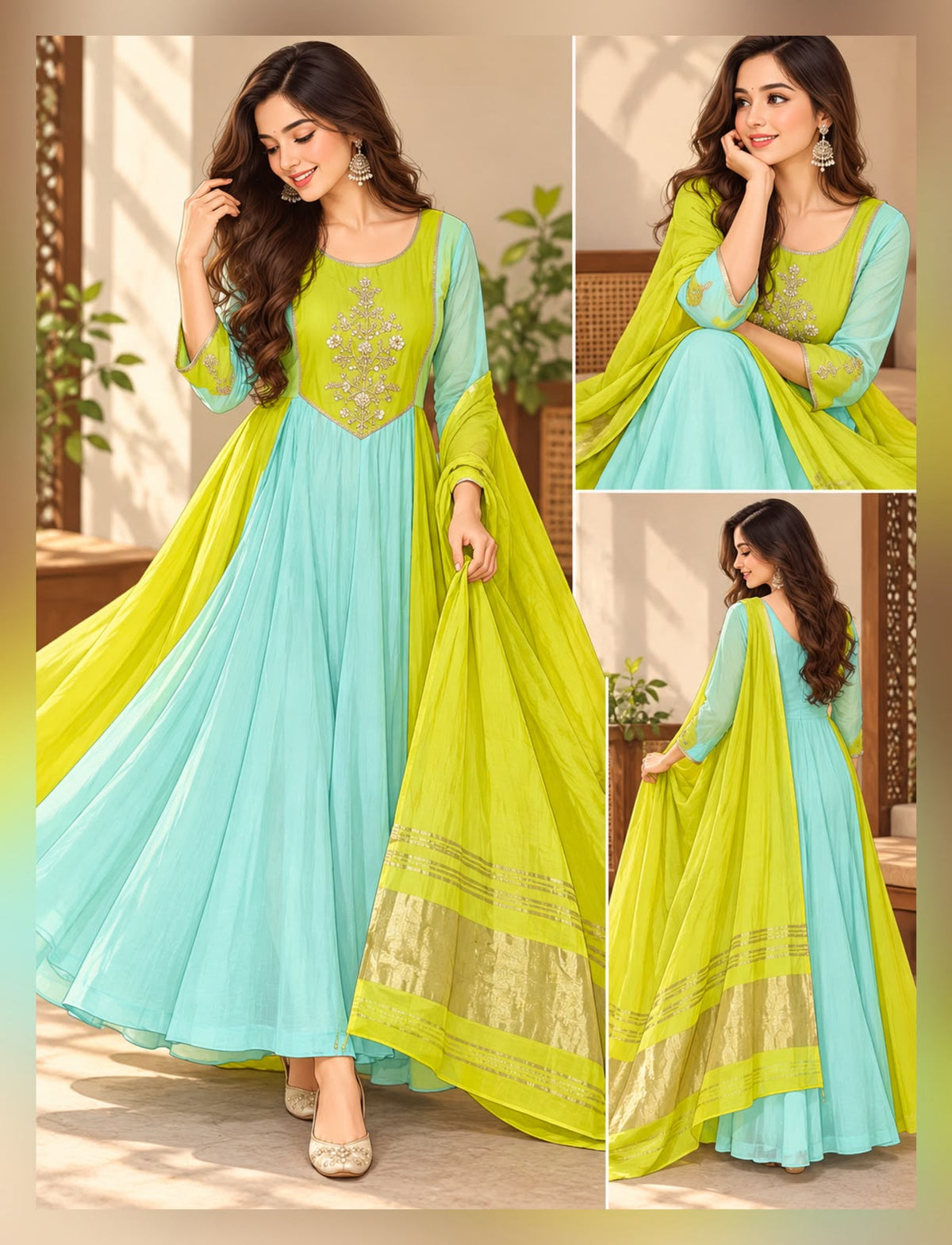 Our 3 pieces set Sindhu kurta set