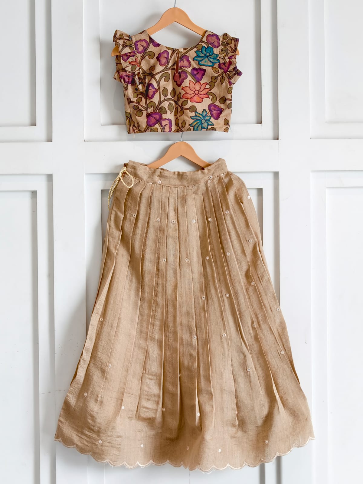 Indo western style kids cute Kalamkari sets