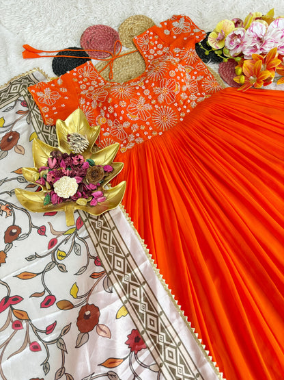 Trending Maggam work soft georgette gowns
