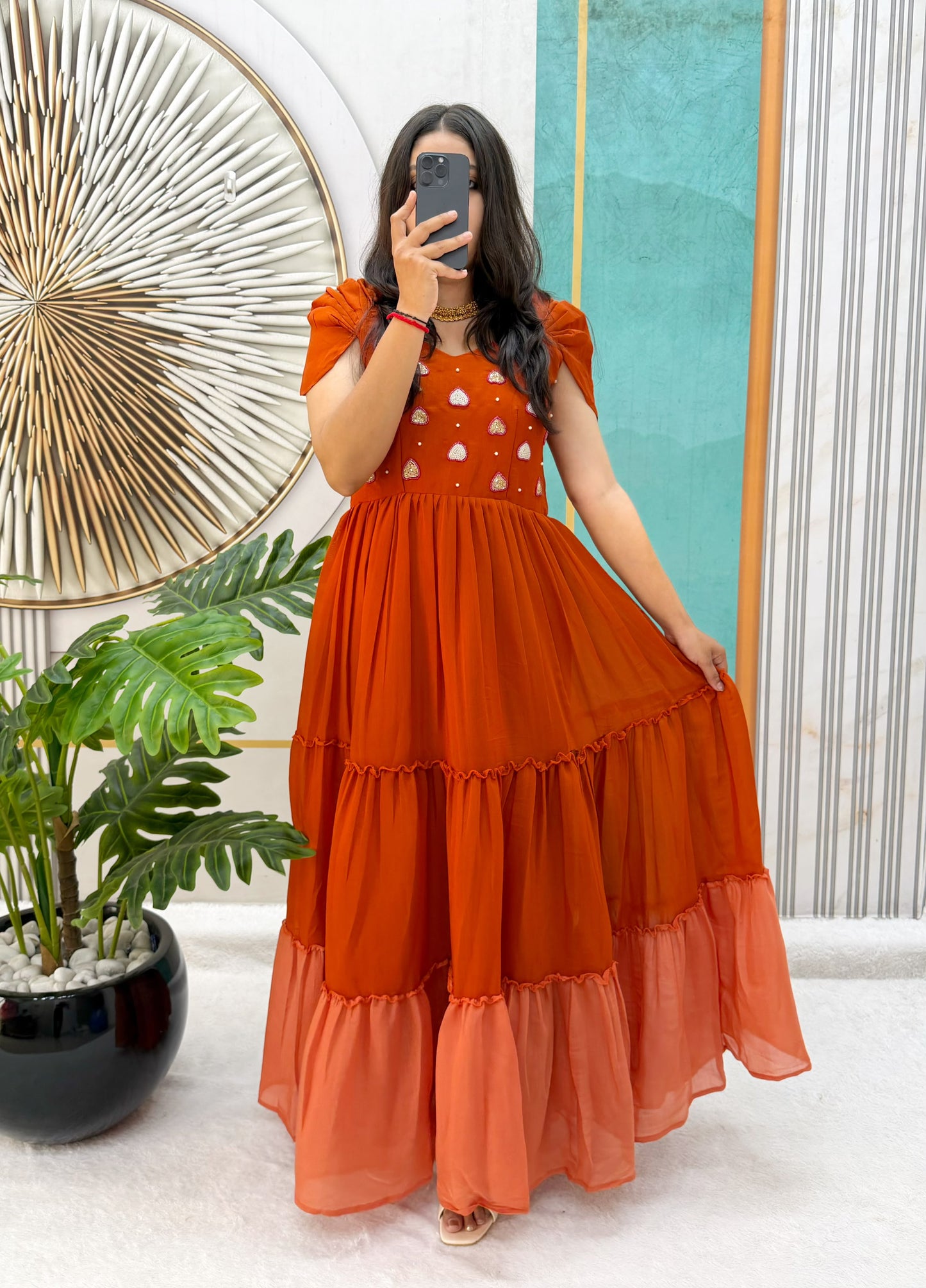 Café mull cotton designer gowns