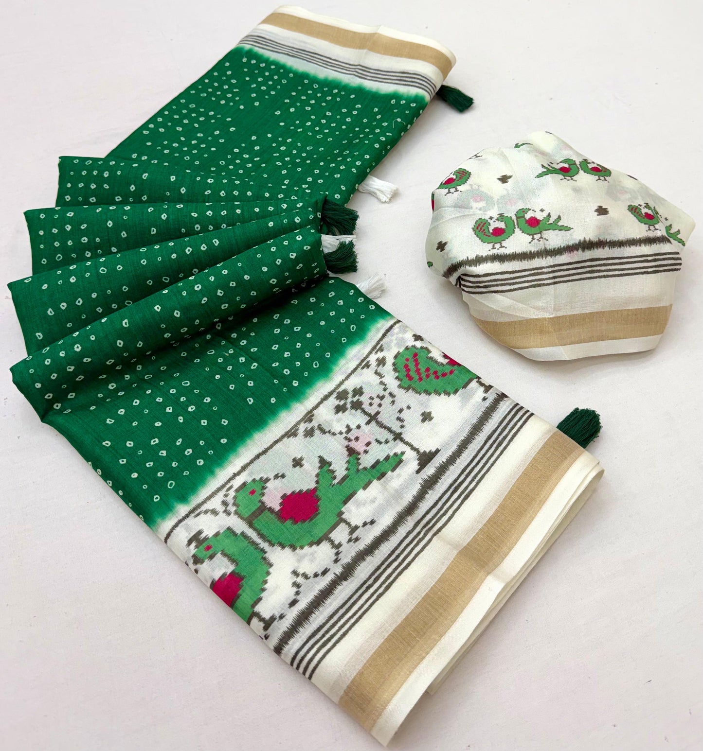 Cotton tissue budget saree