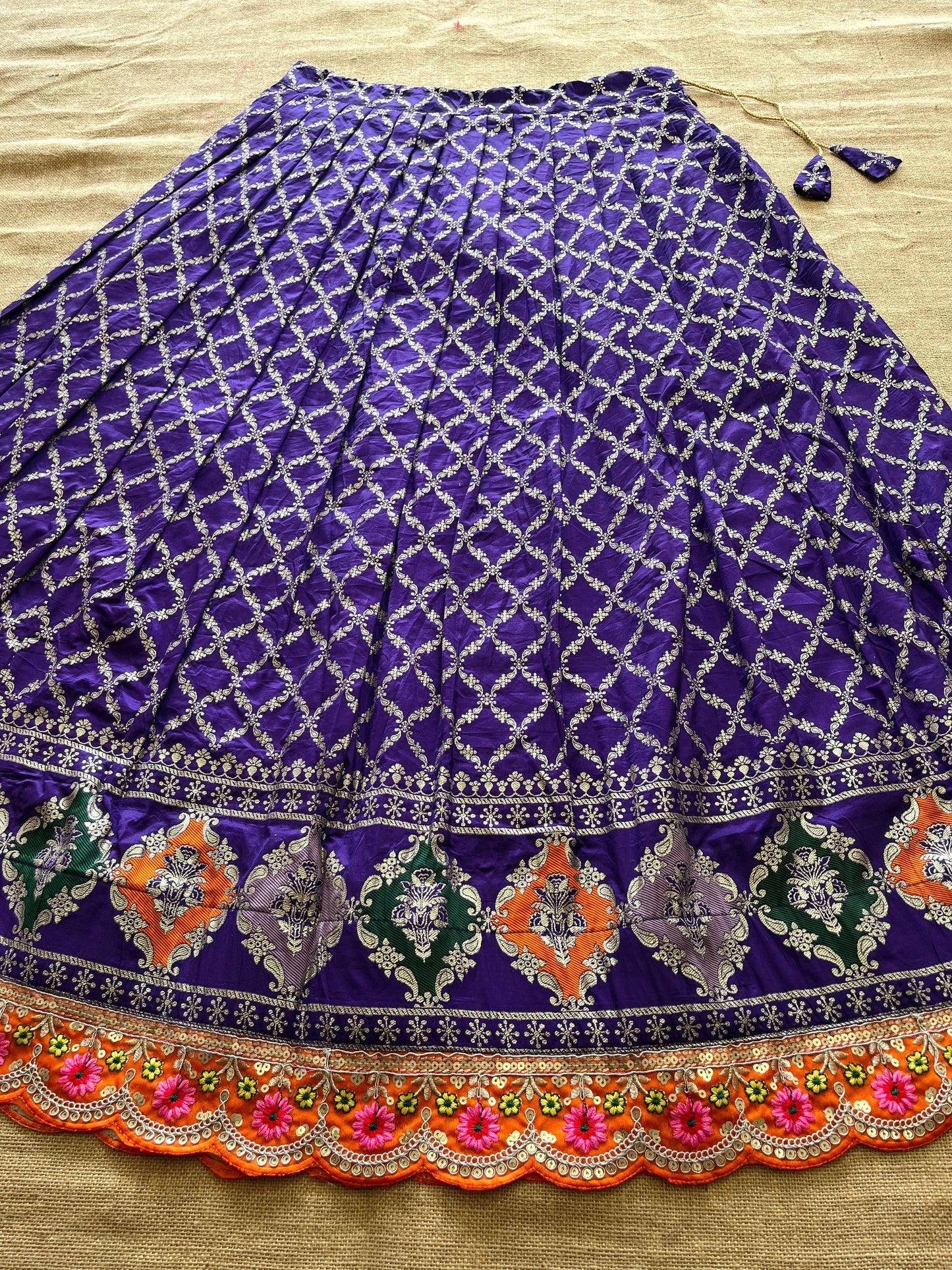 Silk Lehenga with stiched blouse