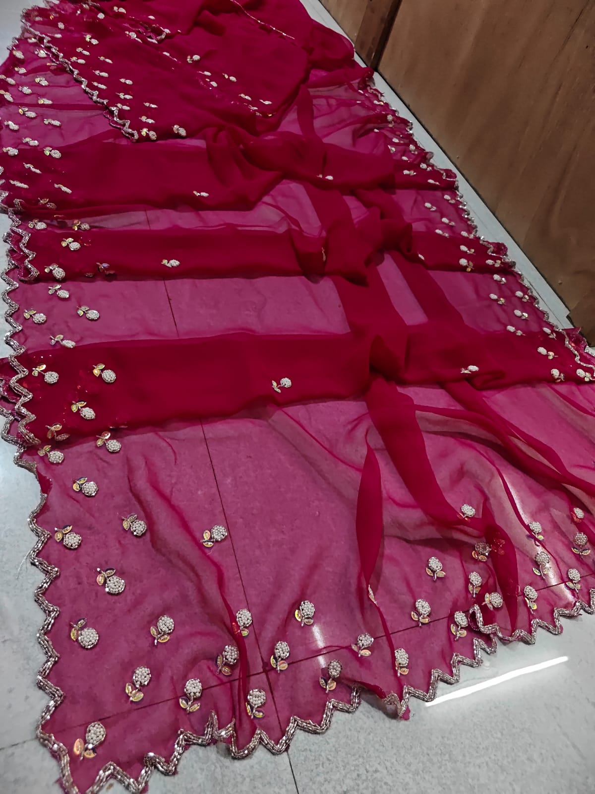 Royal georgette handwork sarees