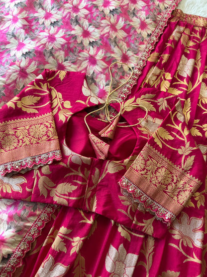 Soft Khadi crepe Designer Lehenga