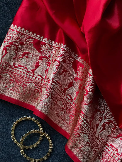 Premium Satin silk vintage Handloom’s saree