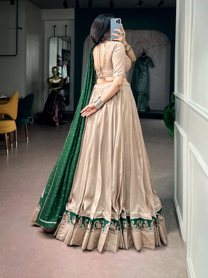 Navaratri designer garba magic Chanderi Lehenga