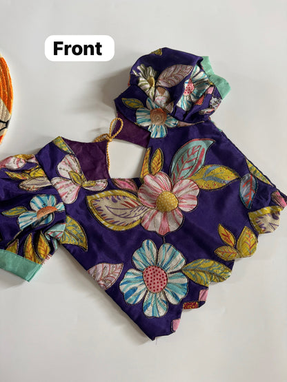 Kids cute position printed cute embroidery set