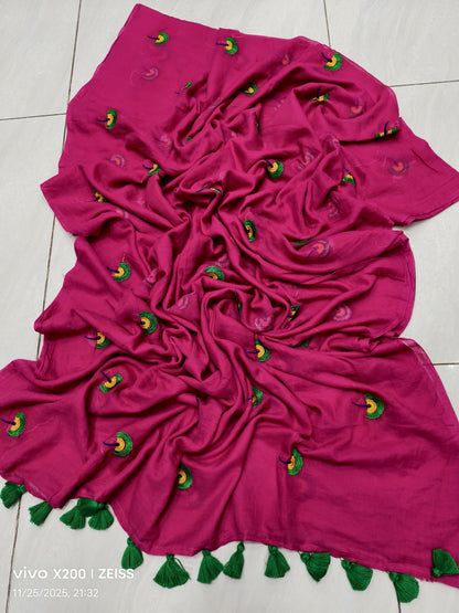 Budget Friendly Mul cotton Handloom Saree