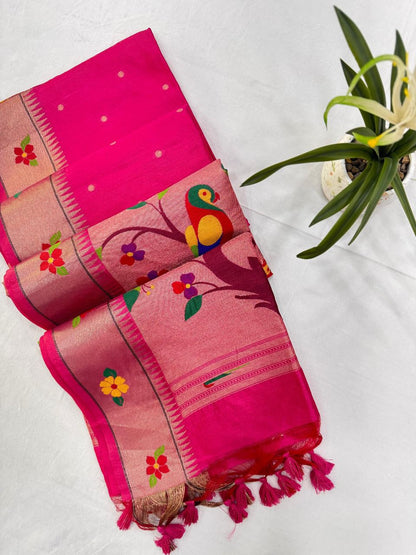 Tussar silk  Paithani Classic sarees