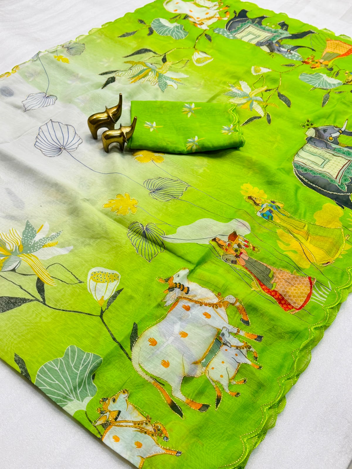 Budget soft Chanderi cotton digital sarees
