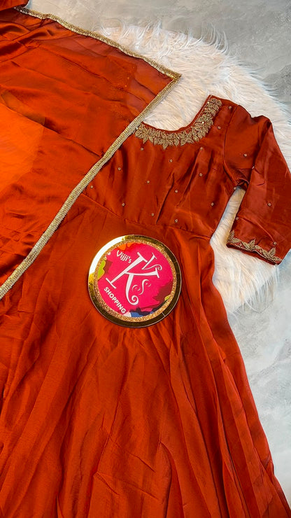 Rangoli silk festival traditional Gowns
