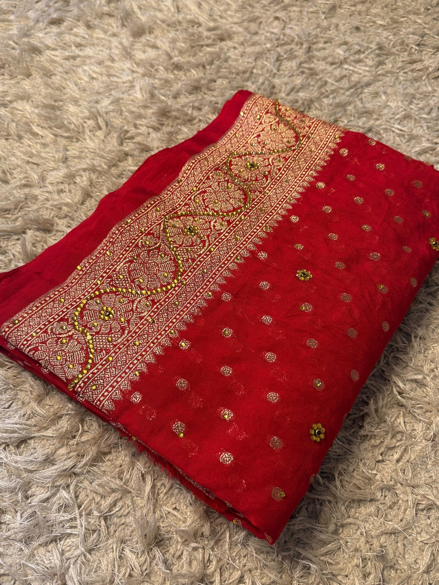 Semi pattu style semi Khadi Kayan Georgette saree