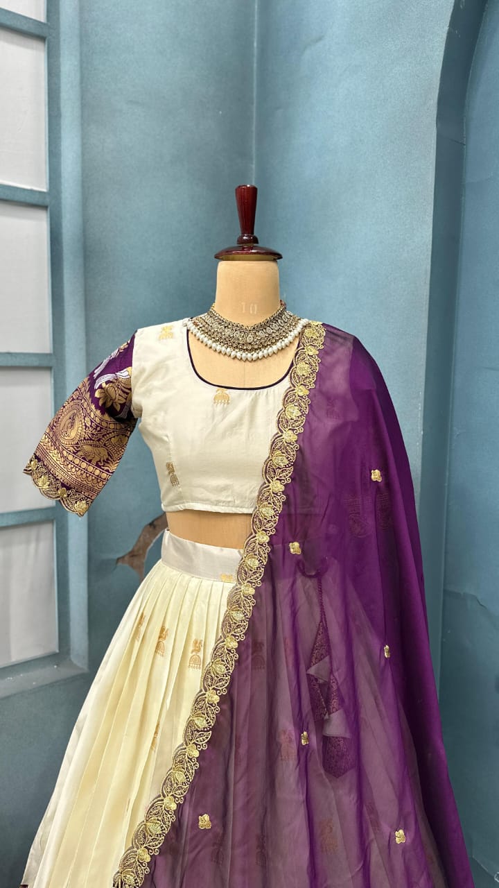 PREMIUM PURE KANJIVARAM SILK LEHENGA