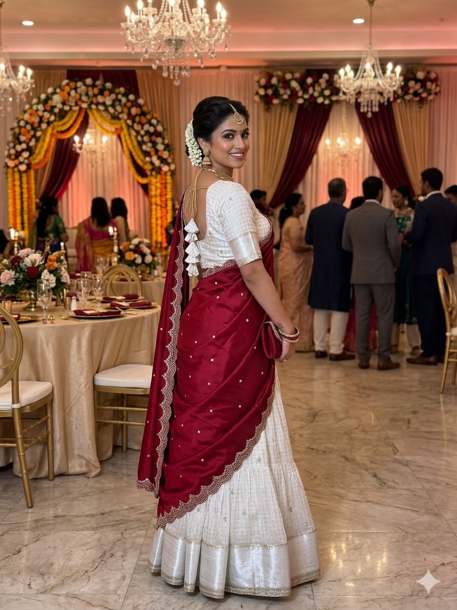 Viscose Georgette checks Designer lehenga