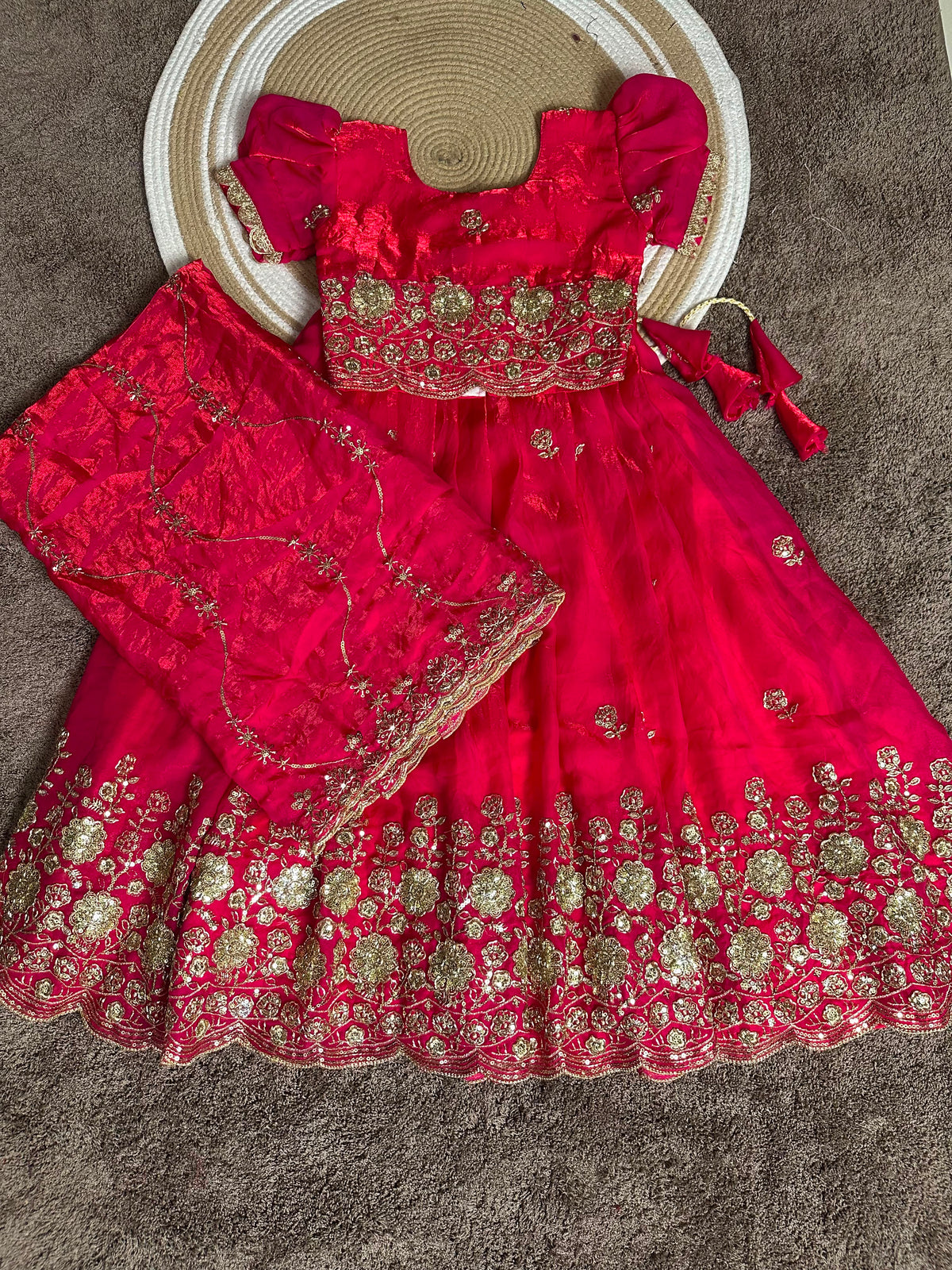 Mom and daughter cafe cute Designer lehenga sets