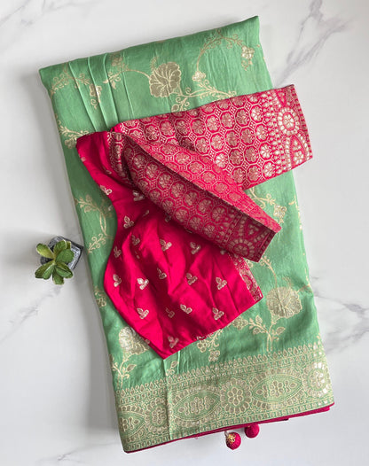 Royal Banaras Premium Classic saree with stitched blouses