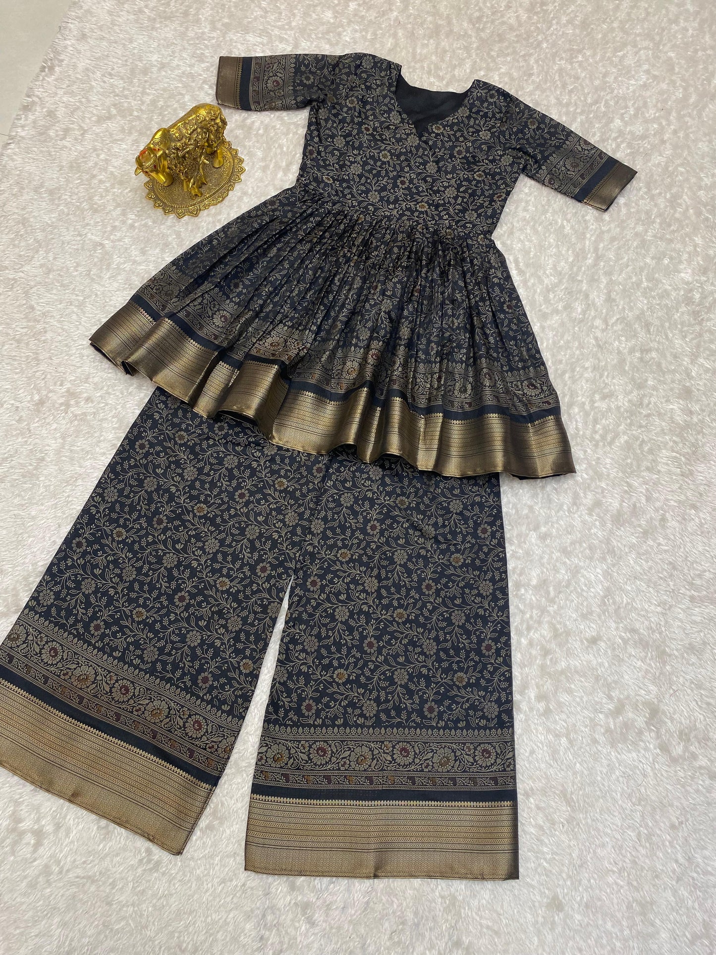 Peplum kurti flowy palazzo co-ord sets