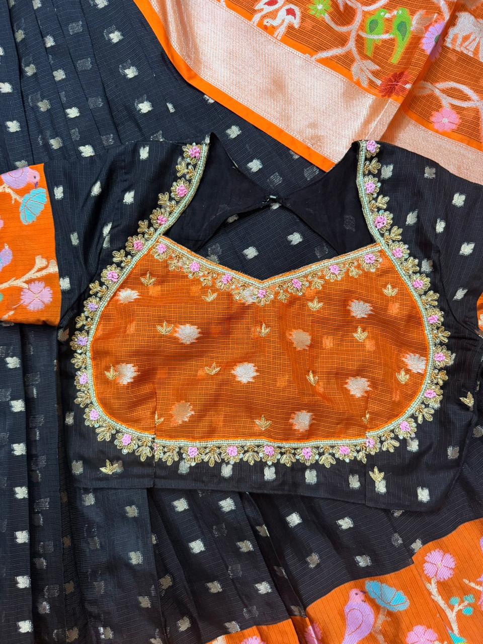 Family combo girl Kids cute lehenga  with  boy kurta set
