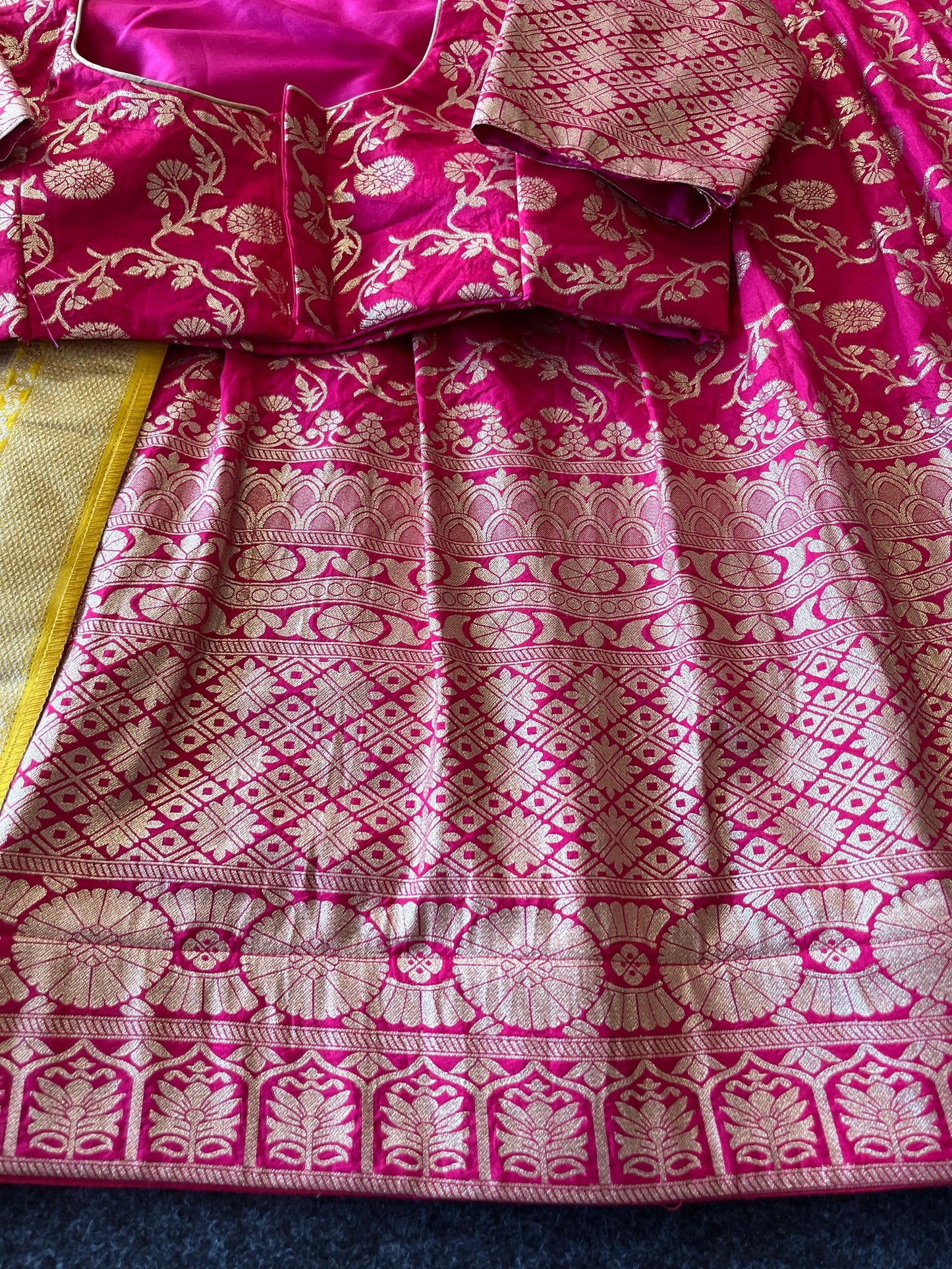 Pattu style south Indian festival lehenga for Ugadi