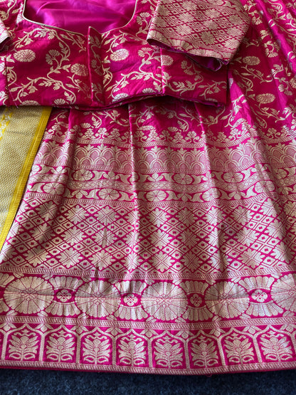 Pattu style south Indian festival lehenga for Ugadi