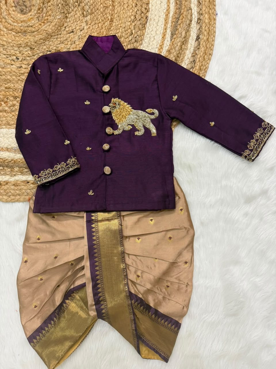 Brother and sister Cute combo Boy kurta with girl crop top
