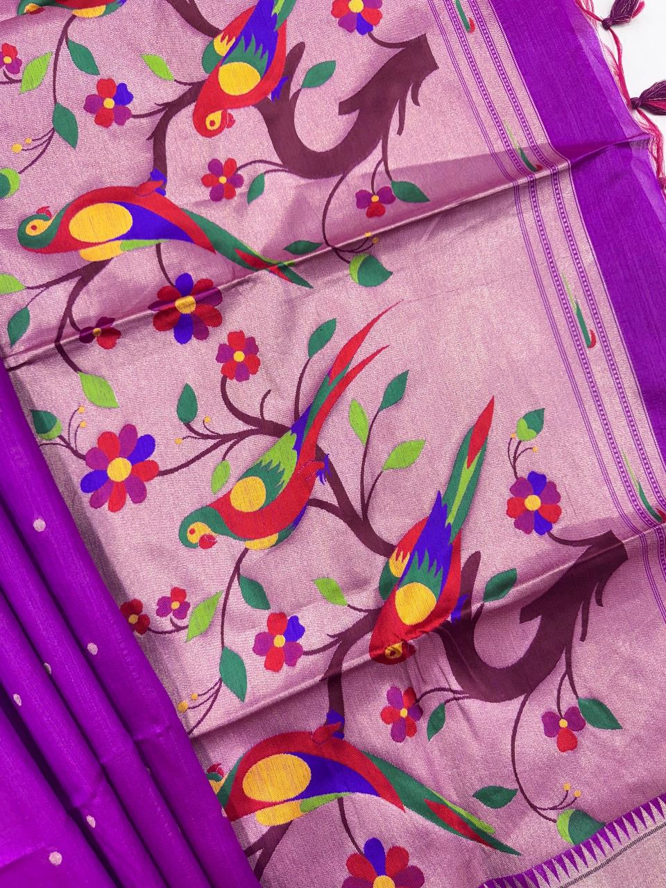 Tussar silk  Paithani Classic sarees