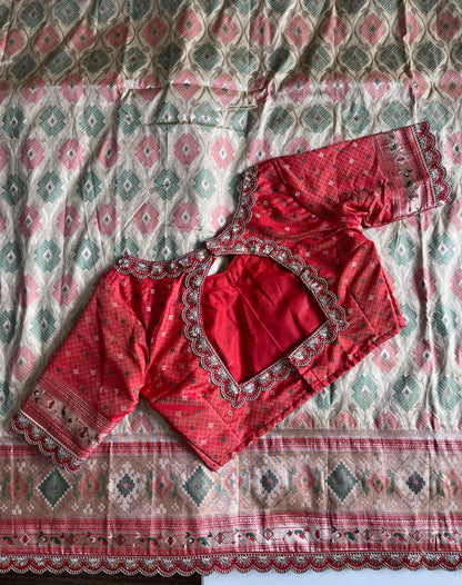 Banarasi Pattu saree luxe with stitched Blouse