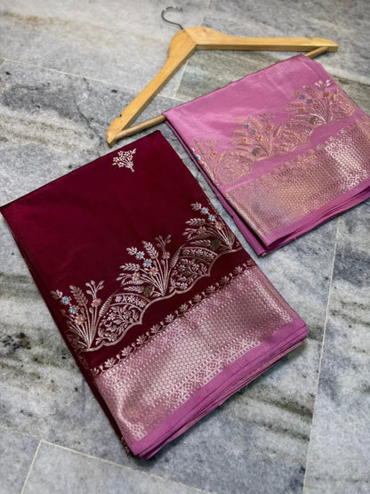 Vintage Katan silk premium Desginer saree
