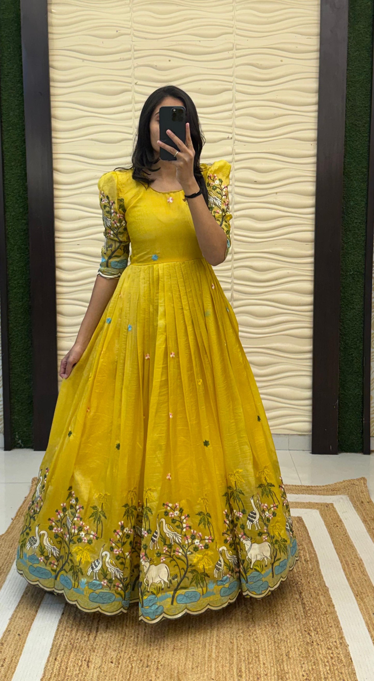 Soft crush pichwai classic gowns