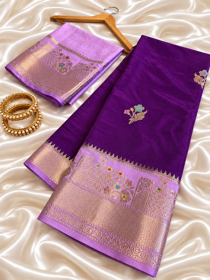 Banarasi katan silk zari butti budget saree