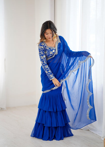 Perfect for parties, festive wear trendy  saree & classy evening events