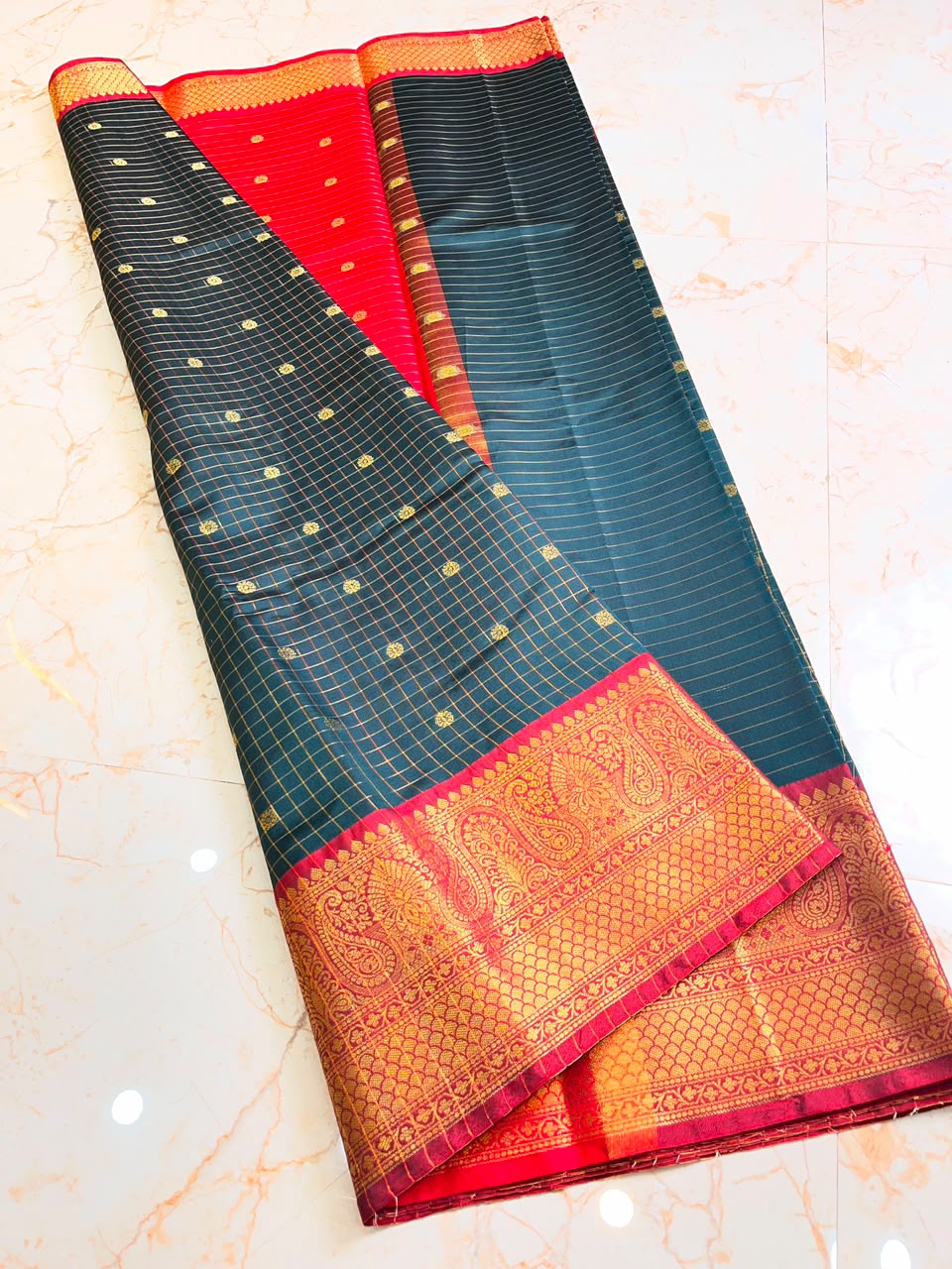 Banarasi Gadwal soft silk saree