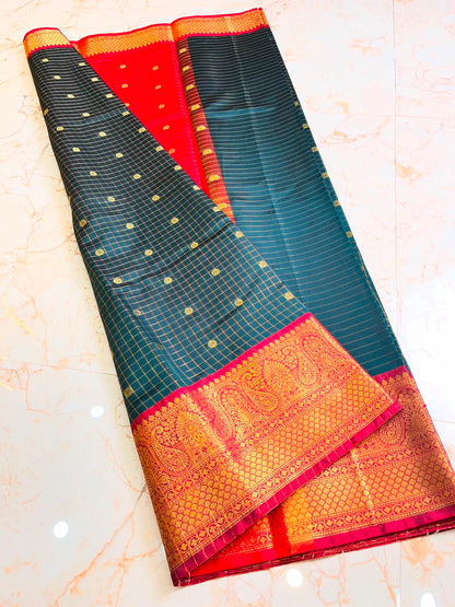 Banarasi Gadwal soft silk saree