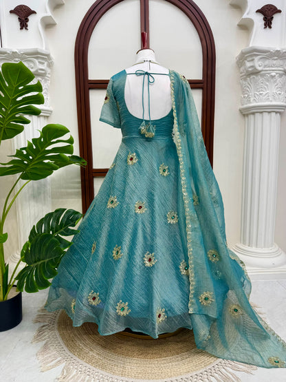 Salsa silk Anarakali Designer gown