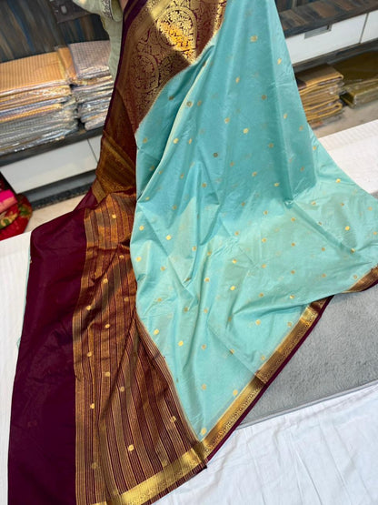 Vintage Dupion soft silk weaving sarees