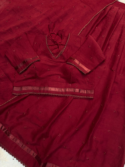 Trending Designer rangoli crush fabric with beads worked ready to wear lehenga