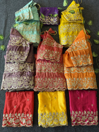 Bloom viscose tissue Designer lehenga