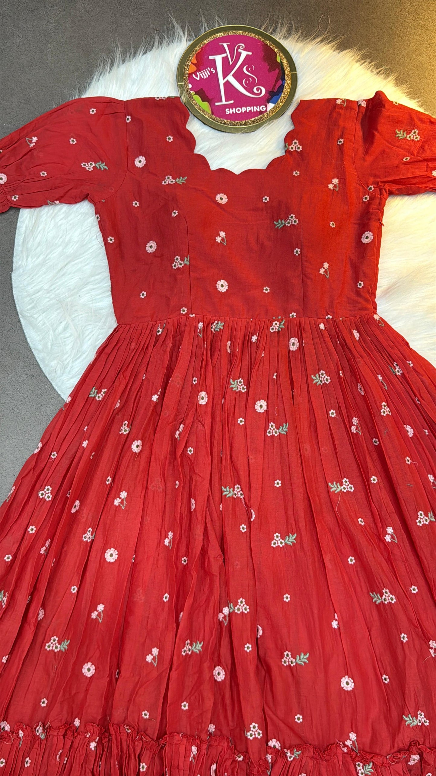 Pure mull Chanderi cotton cafe gowns