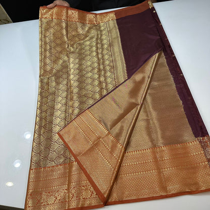 Vintage semi Gadwal traditional pattu sarees