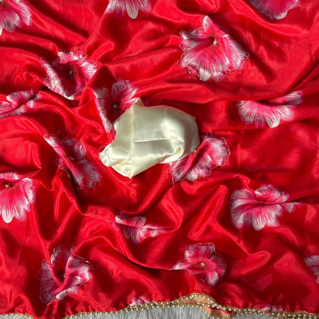Hand work Soft Chinnon Silk buget friendly