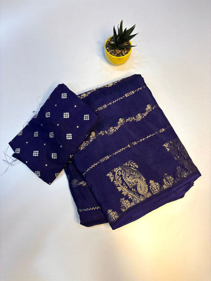 Khadi budget Russian butti sarees