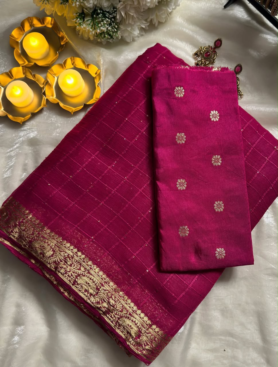 Viscose Georgette Trending Sequence Saree