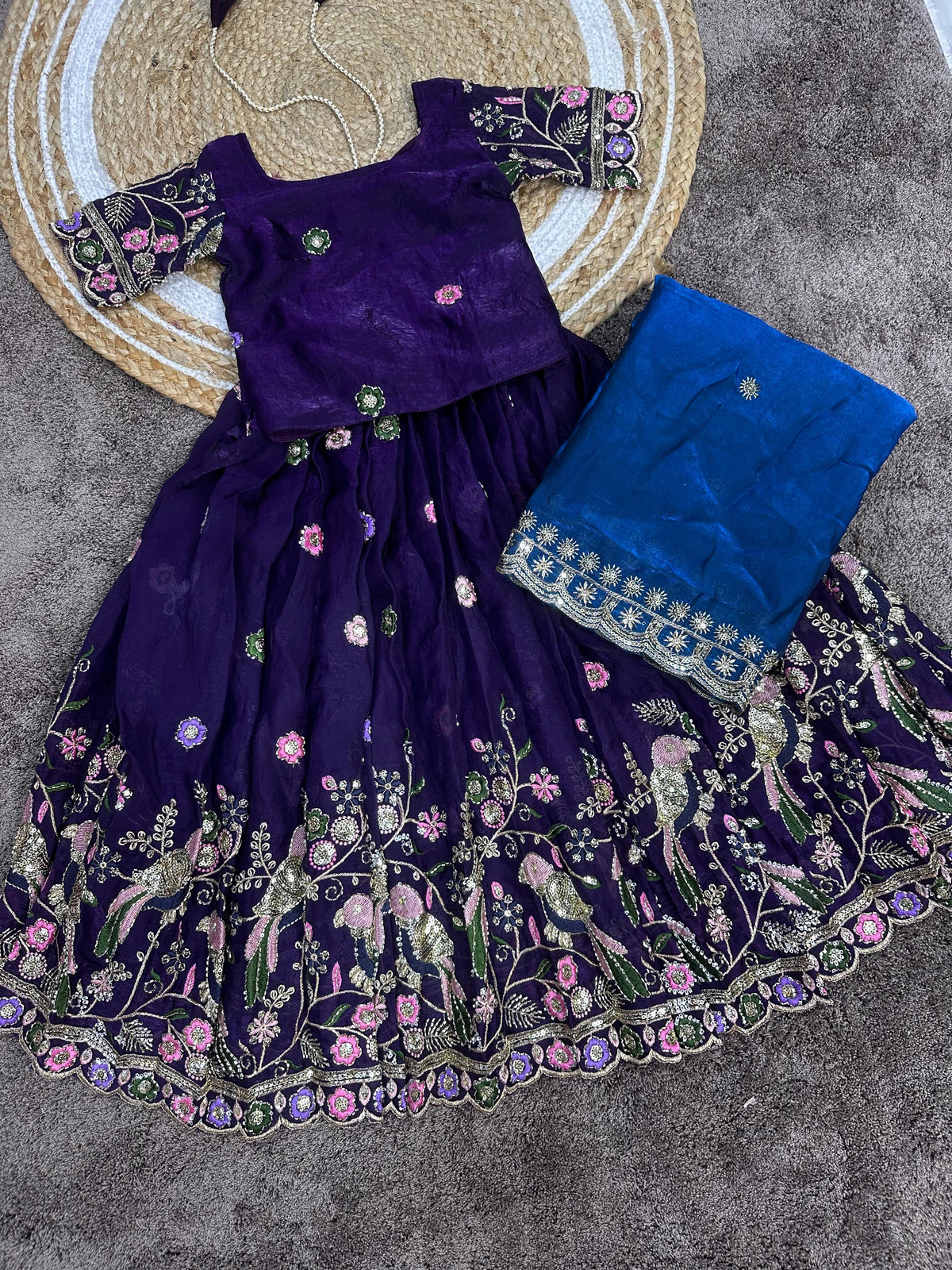 Kids Cute Lehenga set with dupatta for festival
