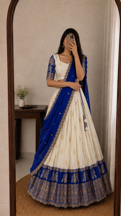 PREMIUM PURE KANJIVARAM SILK LEHENGA